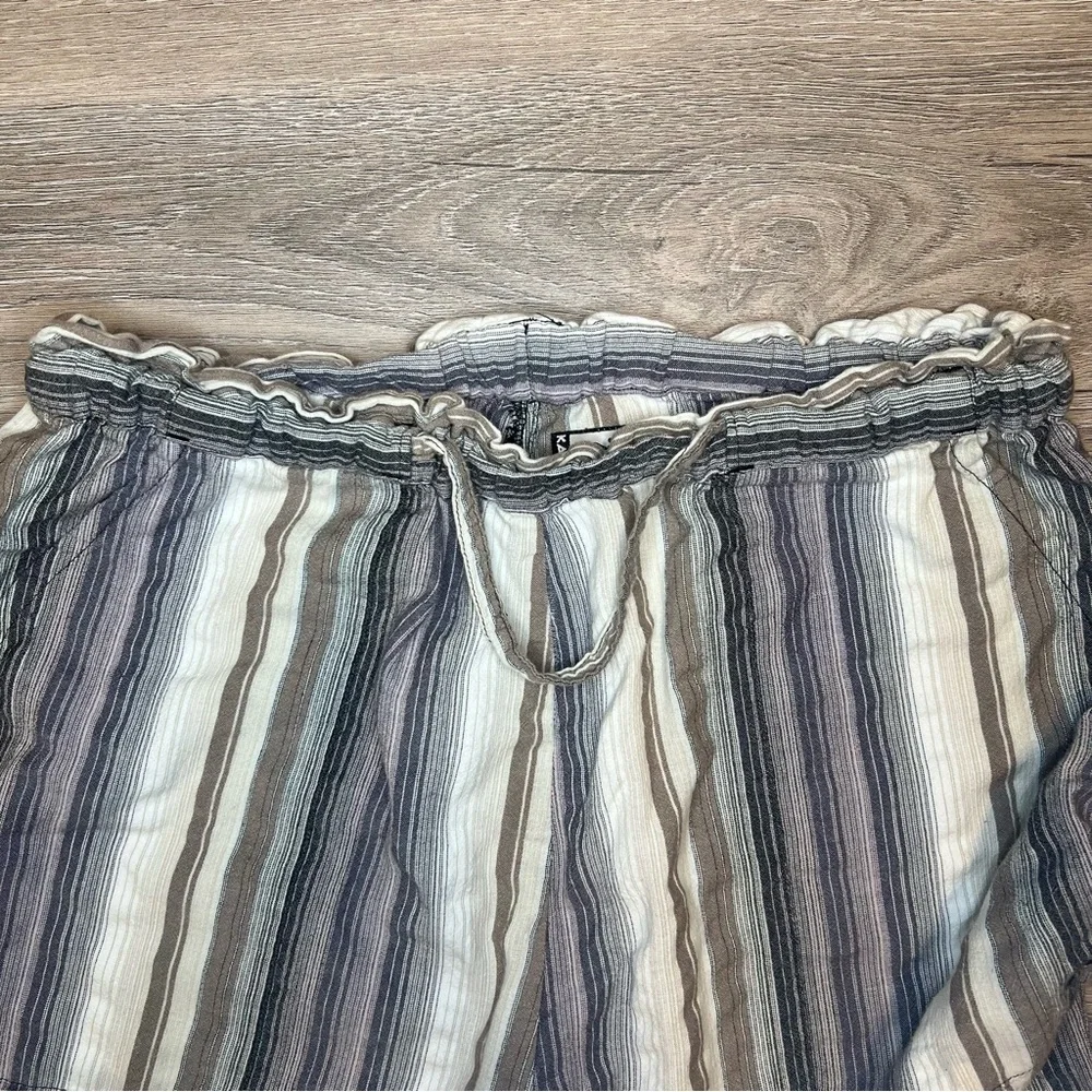 Kavu Tiba Multi Color Striped Ankle Roll Pants Organic Cotton Size Large - Picture 6 of 12